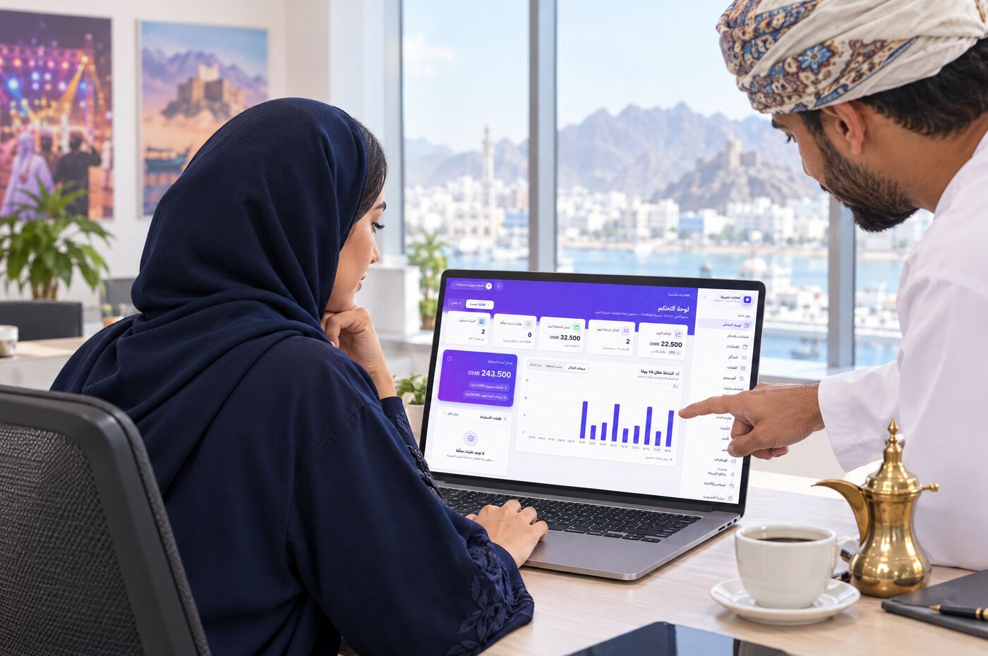 Organizer team reviewing the admin dashboard